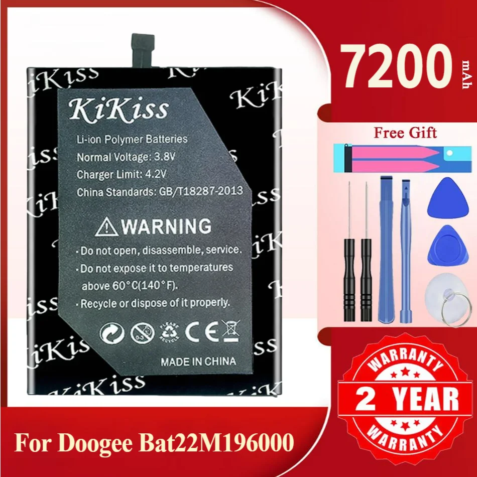 KiKiss Battery For Doogee BAT22M196000,BAT22M196000,7200mAh