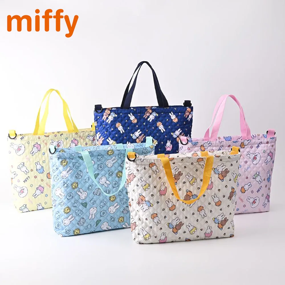 

Kawaii Miffy Cute Shoulder Bag Cartoon Rabbit Printing High Capacity Environment protection Portable Shopping Bag Girl Gift