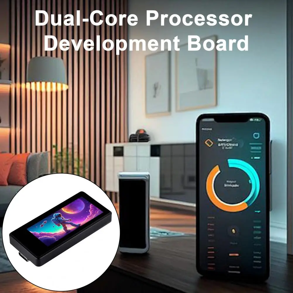 Placa de desenvolvimento de display amoled 1.91 polegadas wi-fi bluetooth-compatível 32 bits lx7 placa de desenvolvimento de processador de núcleo duplo 2025