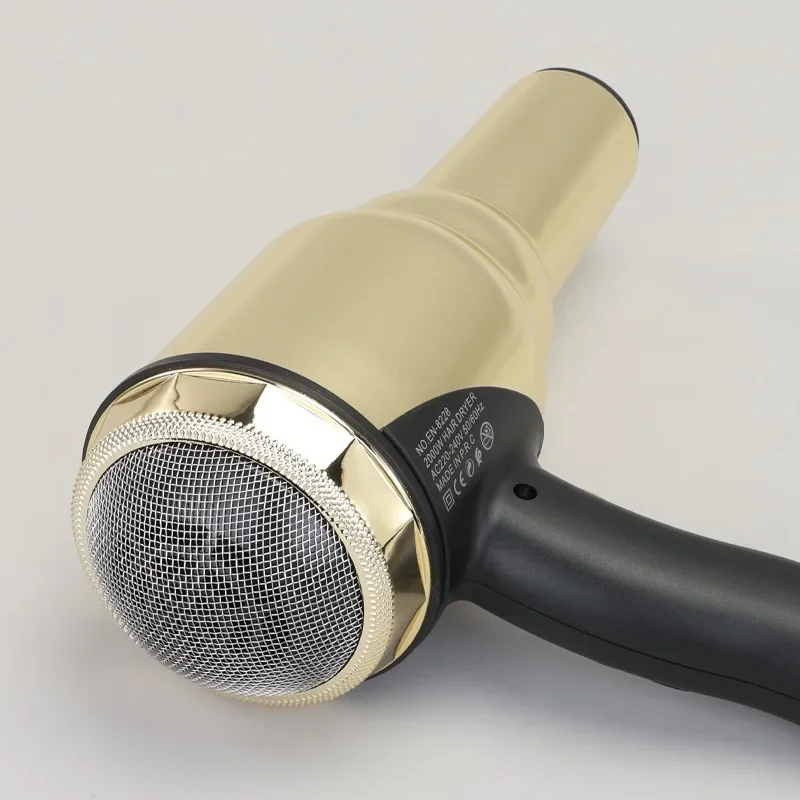 ENZO المهنية عالية السرعة 19000 دورة في الدقيقة مجفف الشعر صالون الأيونات السالبة العناية بالشعر 2000 واط عالية الطاقة الذهب أدوات تصفيف المعادن