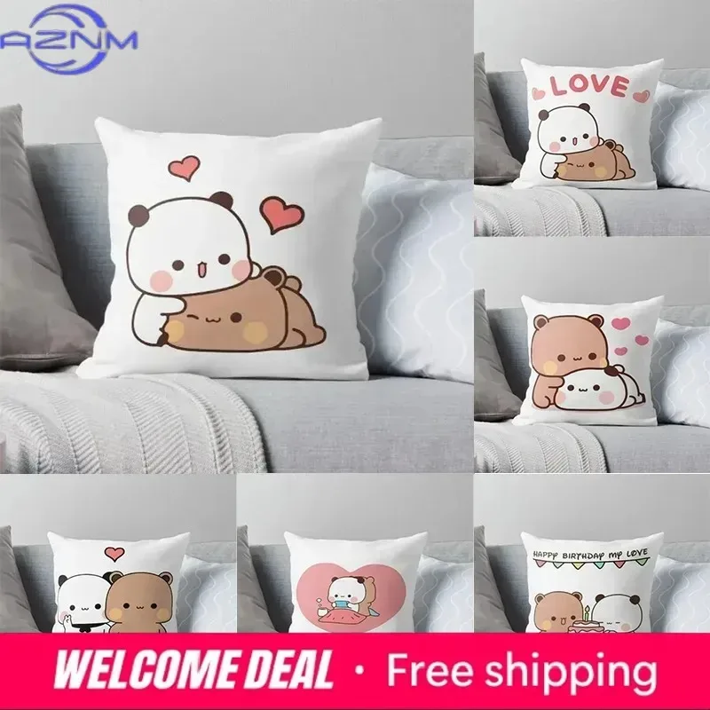 Panda Bubu Dudu Pattern Decorative Pillowcase Home Decorative Cushion Pillowcase Bedding