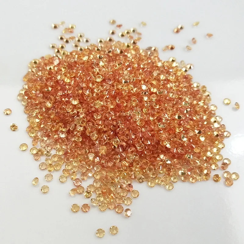 

Набор украшений с натуральными желтыми и оранжевыми сапфирами 1,75 мм, маленькие камни-точки