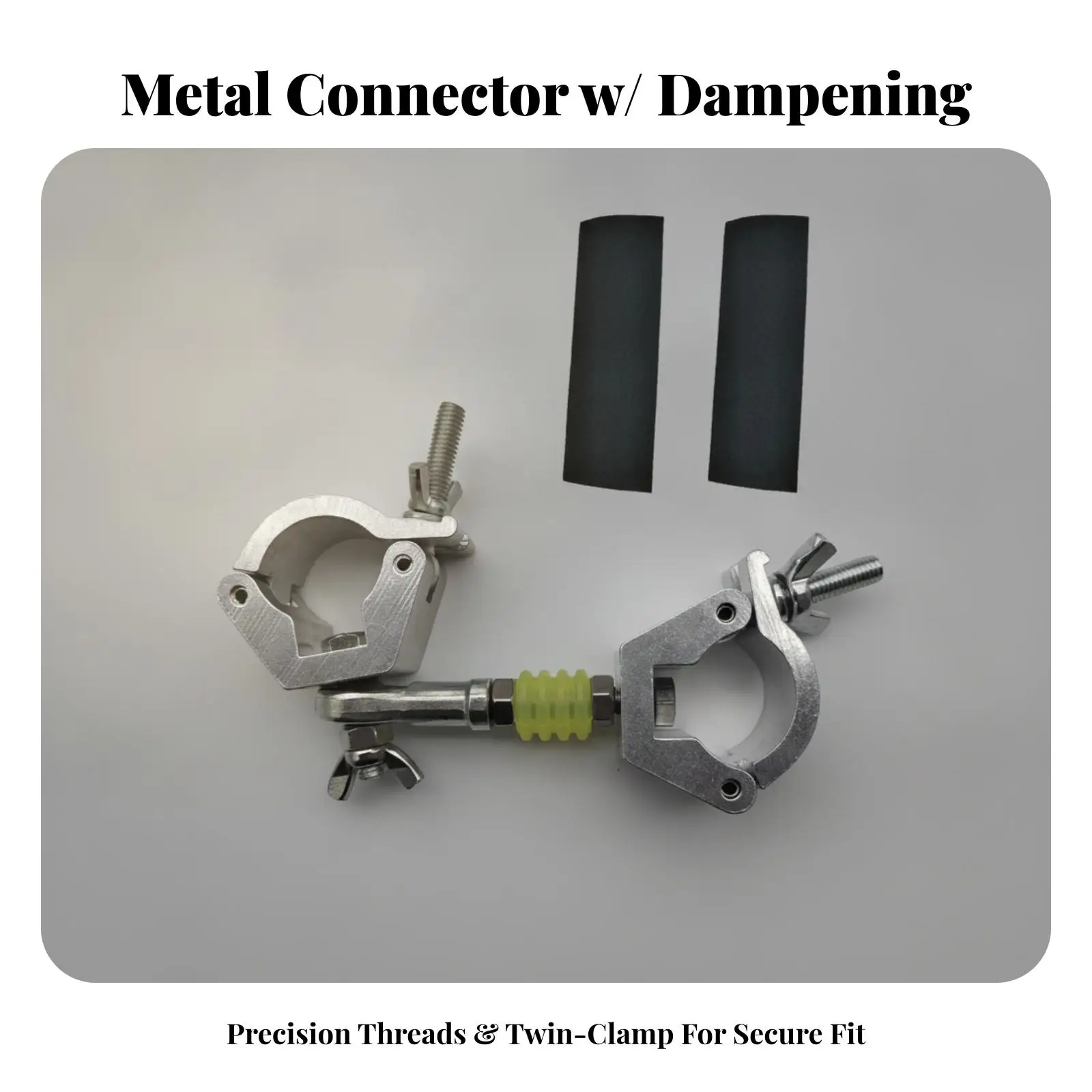 Heavy Duty Cart Hitch Connector for Trailer Towing with Cushioning Strips and Adjustable Fasteners for Outdoor Use