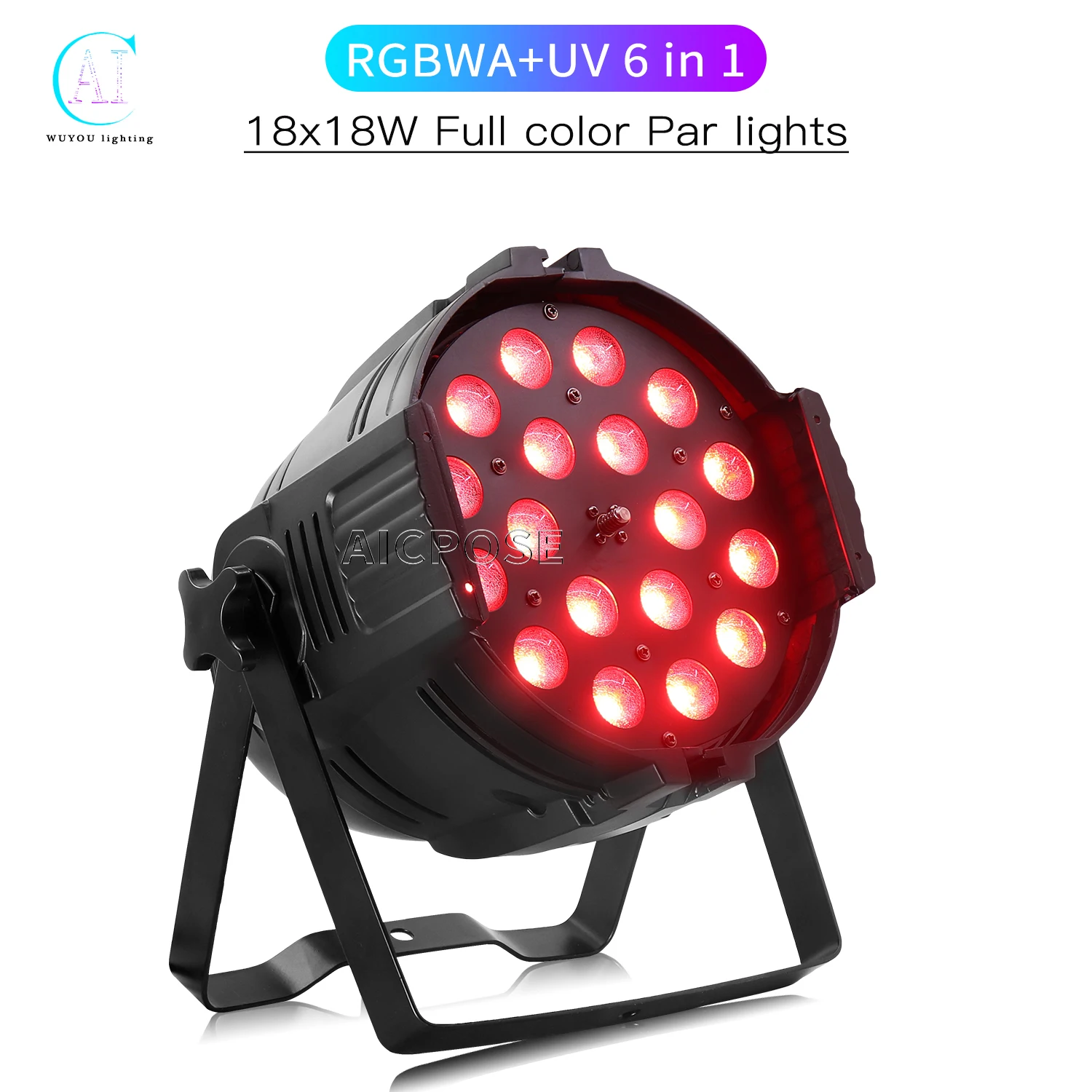 

18x12W RGBW/18x18W RGBWA+UV 6-in-1 LED Par Light Aluminum Zoom Stage Light DMX Control DJ Disco Equipment Concert Stage Lighting