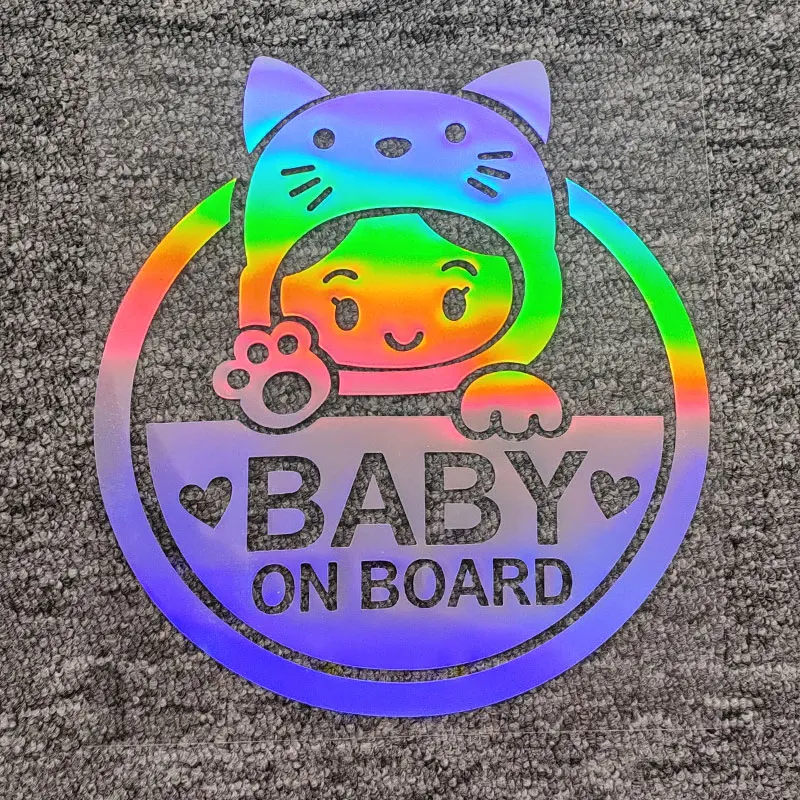 1-Pack Car Window Decal Sticker for Babies Interior Creative Scratch Cover Laser Cut Adhesive Decoration Auto Body Art 20 Model
