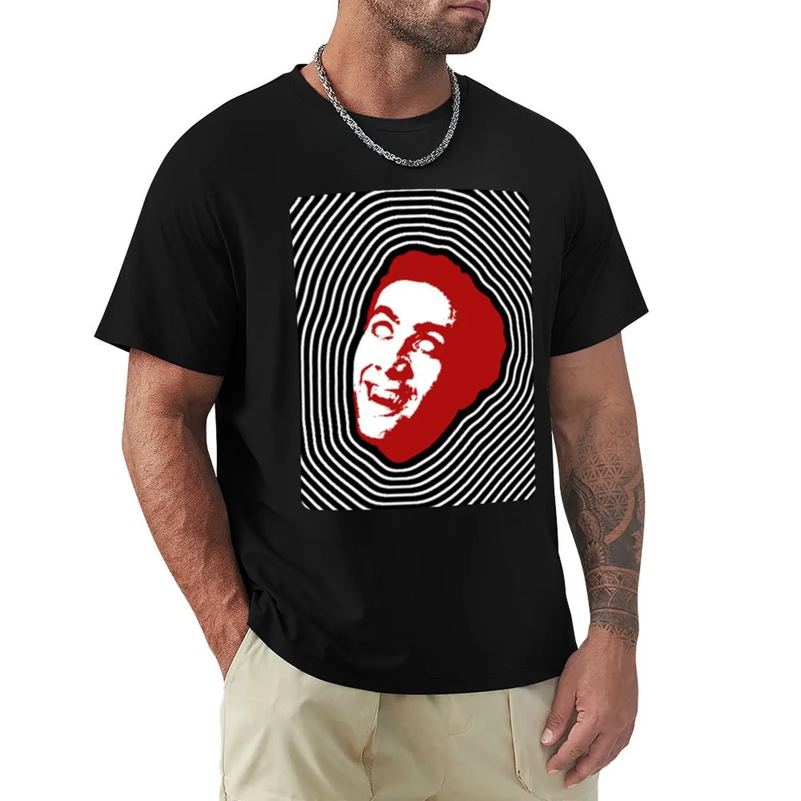 

Psychedelic Nicolas Cage Vampire's Kiss Print T-Shirt cute clothes baggy shirts Funny t-shirt shirts men graphic