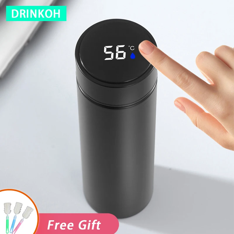 

Business Insulated Cup 500ml Thermos Portable Thermal Tumbler Smart Water Bottle Coffee Mug Temperature Display Vacuum Flasks