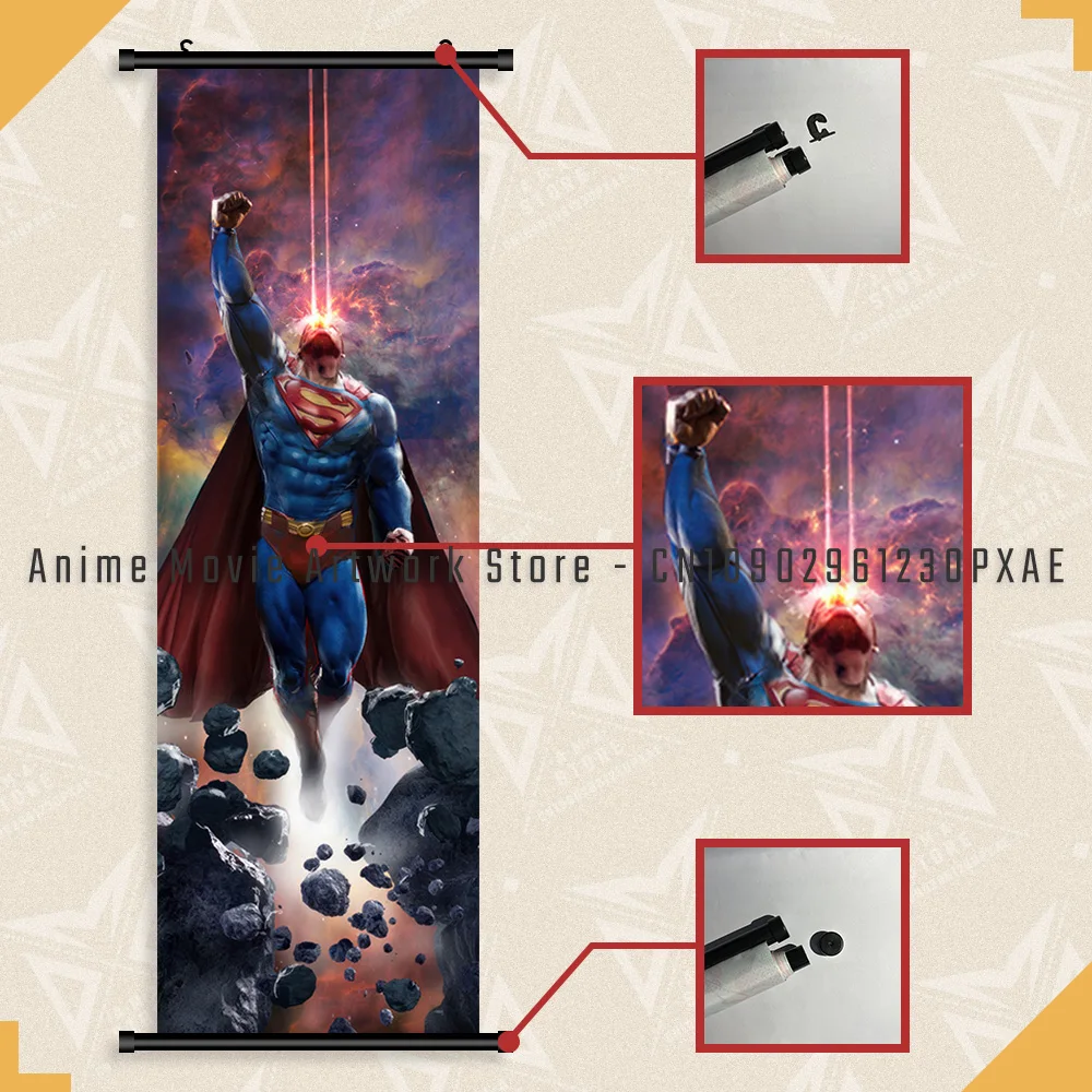 Película Superman decoración del hogar impresiones pared arte cartel Liga de la justicia superhéroe lienzo rollos imágenes pintura colgante sala de estar