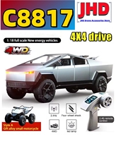 JHD for 2025 New JJRC C8817 RC Car Alloy Rc Cybertruck Offroad Simulation Camping Equipment Pickup Truck Model Custom Toys