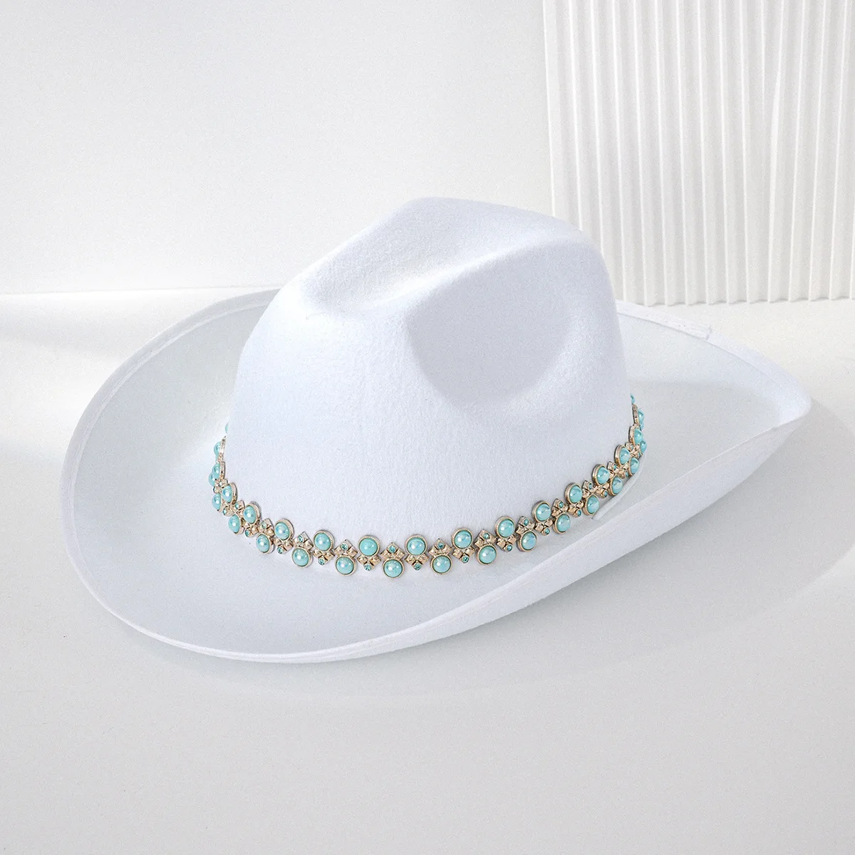 

HongLuan Белые винтажные фетровые шляпы-волшебники для женщин и Fedora в богемном стиле с поясом, ковбойская шляпа для женщин, вечерние кепки с широкими полями для мужчин