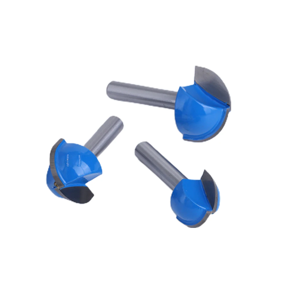 Alat Listrik Bit Router 1/4 Inci 6.35Mm Shank Karbida Ukiran Kayu Pemotong Penggilingan Bulat Bawah Router Bit