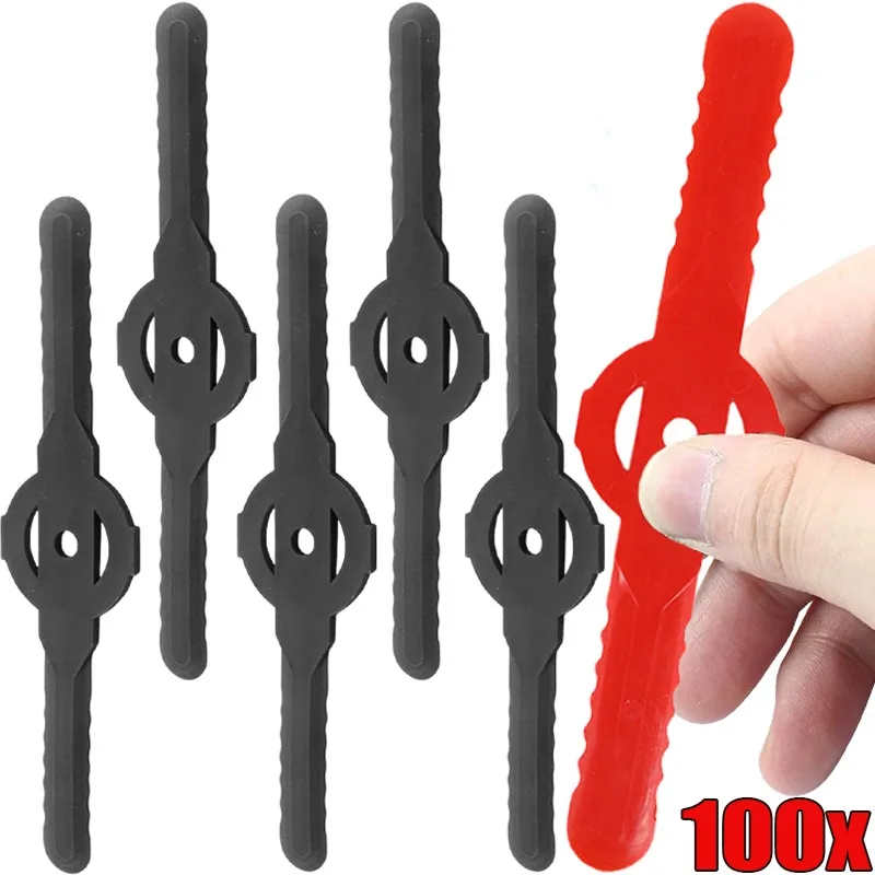 10-100Pcs Plastic Lawn Mower Blades Grass Trimmer Blades Replacement Garden Weeding Trimmer Cutter Blade Spare Accessories
