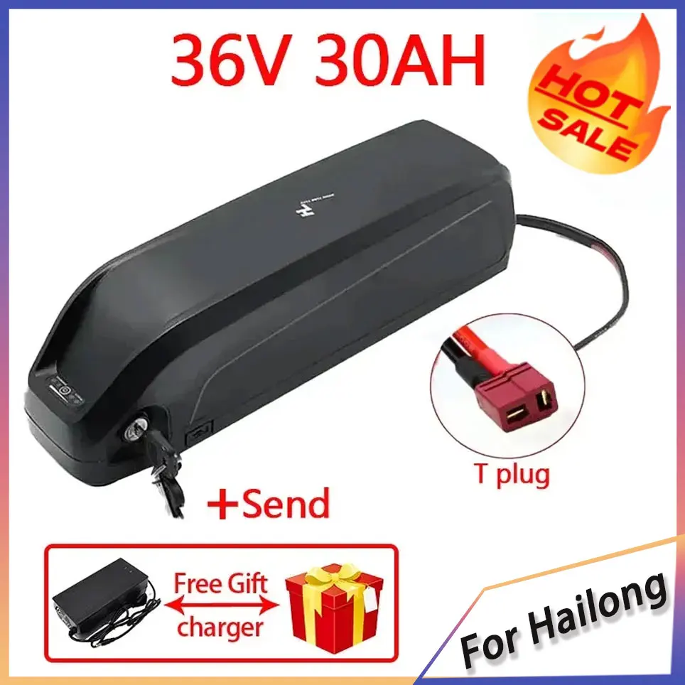 Hoge kwaliteit 48V Gloednieuwe Originele 20Ah 30Ah 40Ah voor Hailong Batterij voor Bafang BBS02 BBS03 BBSHD Motor + BMS Aanpasbare Stekker