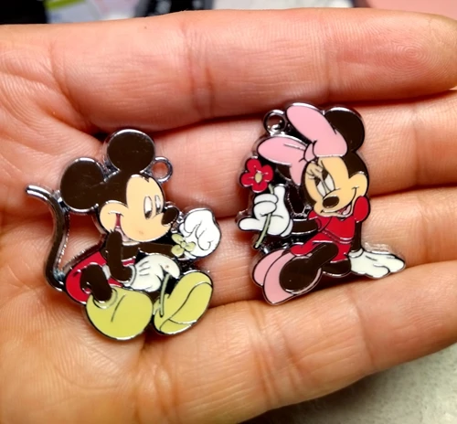 Lot  Cartoon minnie mickey mix Charms DIY Jewelry Making Pendants Necklace Pendant Handmade Material H-68