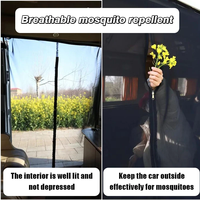 Sliding Door Magnetic Insect Mosquito Shading Fly Screen Net FOR VW T5 T6 For Camper Auto Vehicle Interior Accessories