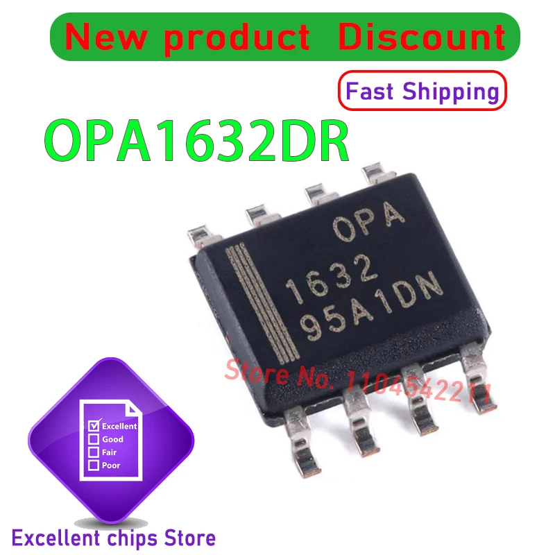 Original and Genuine OPA1632DR OPA1632 1632 SOP-8.Chipset 5PCS/lot