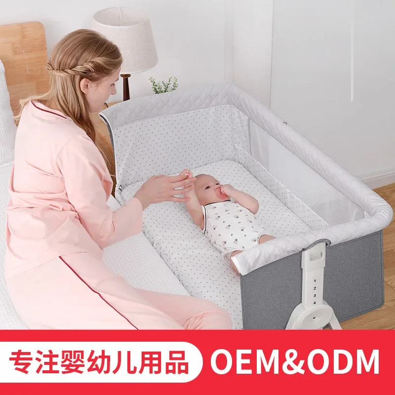 

Newborn Baby Bed Can Be Spliced Into A Large Bed Portable Foldable Baby Bed Multi-functional Removable Bassinet Bed Bb Bed