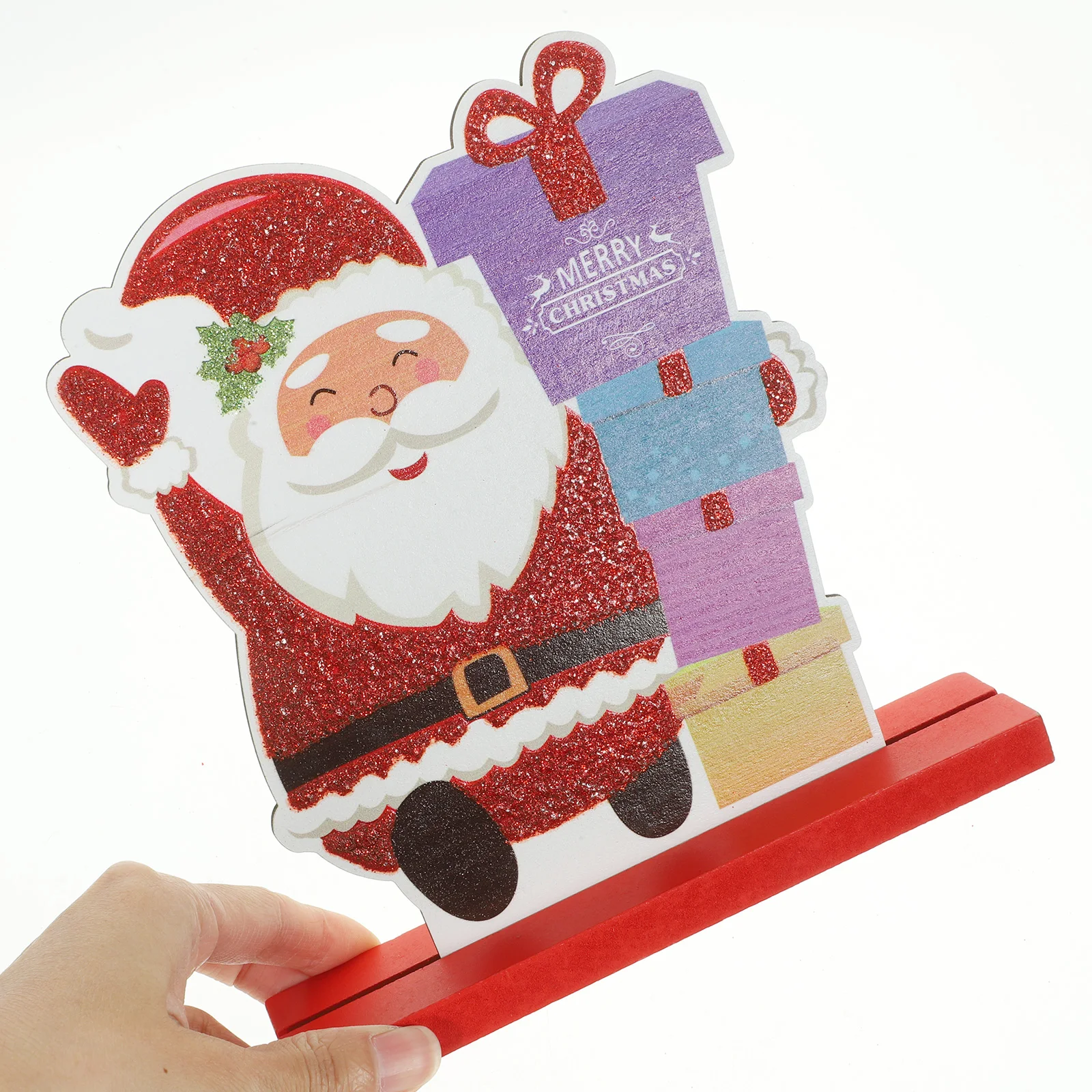 

Christmas Santa Claus Wooden Crafts Set 6 Pieces Desktop Decor Holiday naments Xmas Signs Wooden Decor Christmas Accessories