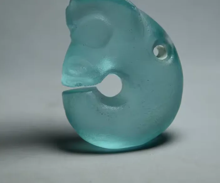 Hongshan Culture Jade Pig Dragon Figurine Hand-Carved Amulet Mini Desktop Decorative Ornament