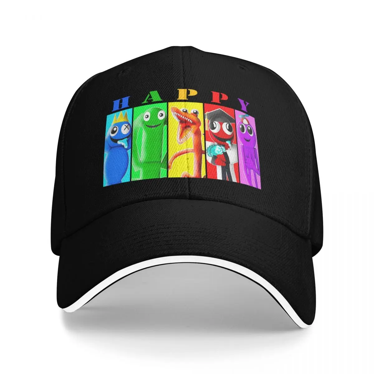 

Rainbow Friends Happy Happy Baseball Cap fishing hat New In Hat Men's Women's