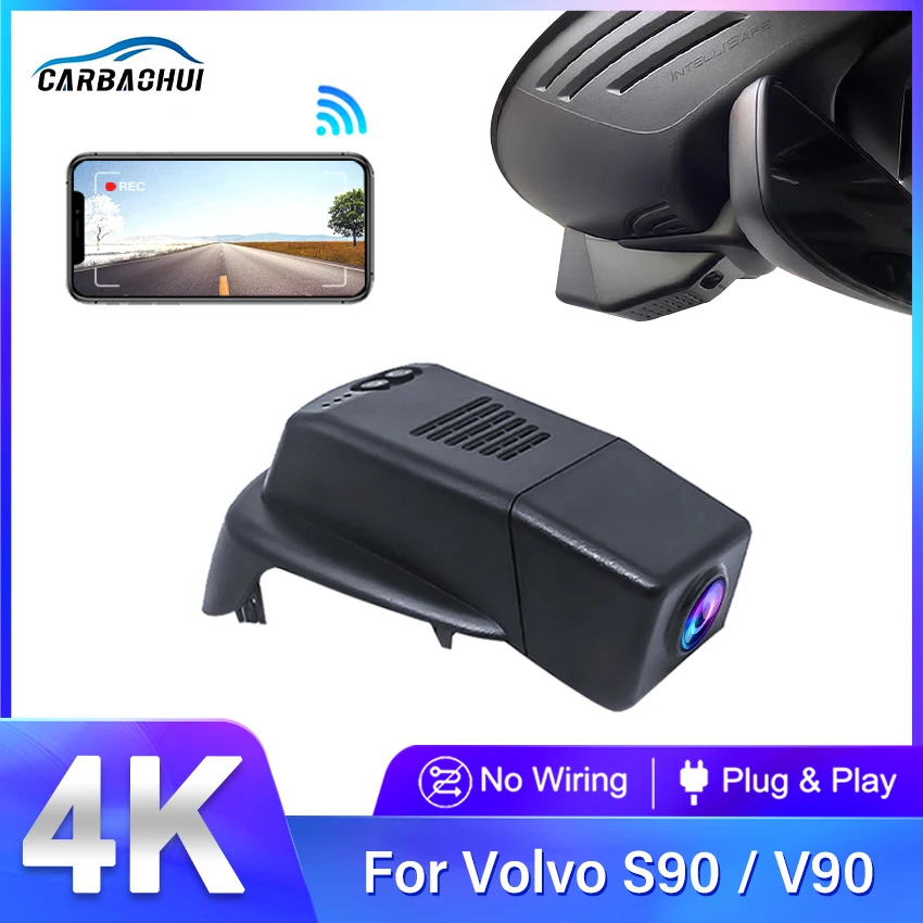 4K 2160P Plug and play Car DVR Video Recorder Dash Cam Camera For Volvo S90 V90 XC60 2017 2018 2019 2020 2021 Control By APP