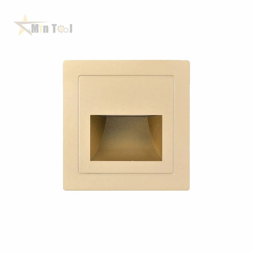 PIR Motion Sensor Switch Recessed Led Wall Lamp  Stair AC85-265V Step Corridor Indoor Lighting Power Supply