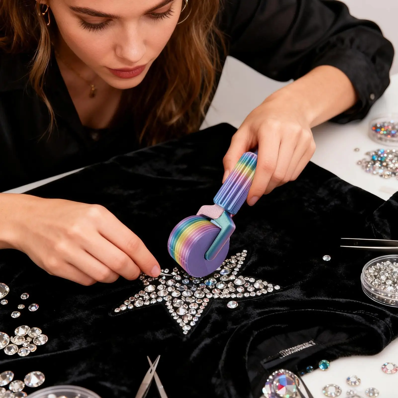 

Пресс-ролик для рисования драгоценными камнями, съемные инструменты для рукоделия со стразами, инструменты для рисования драгоценными камнями, ручной валик для художников, женщин, художников