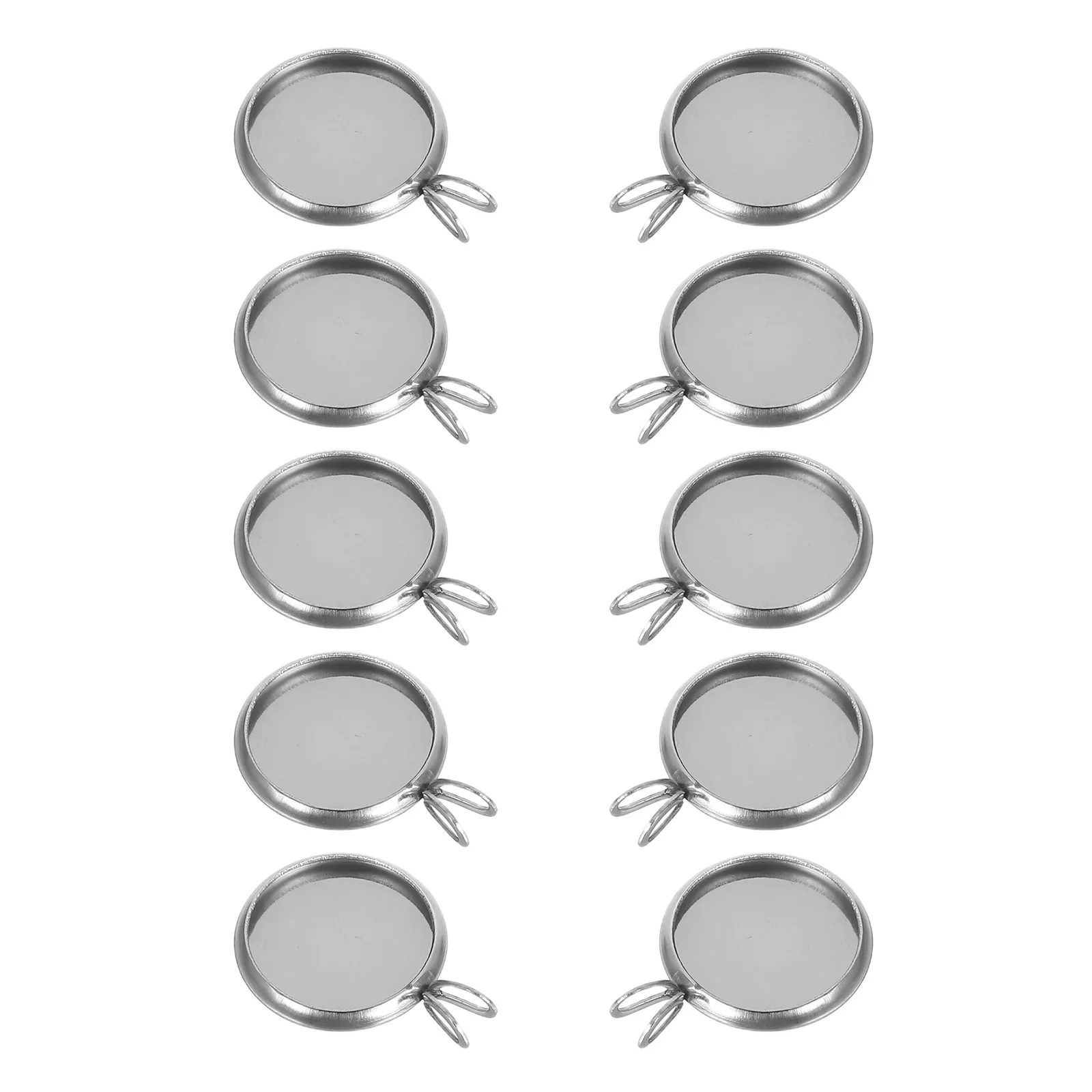 

10Pcs 12Mm Round Pendant Tray Copper Plated DIY Jewelry Making Kit for Custom Photo Cameo Resin Craft Personalized Gift Supply