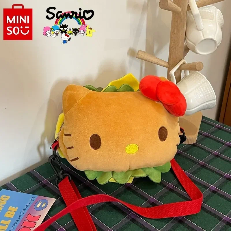 

Hello Kitty New Women's Plush Bag Fashion High Quality Women's Crossbody Bag Cartoon Versatile Large Capacity Girl Storage Bag