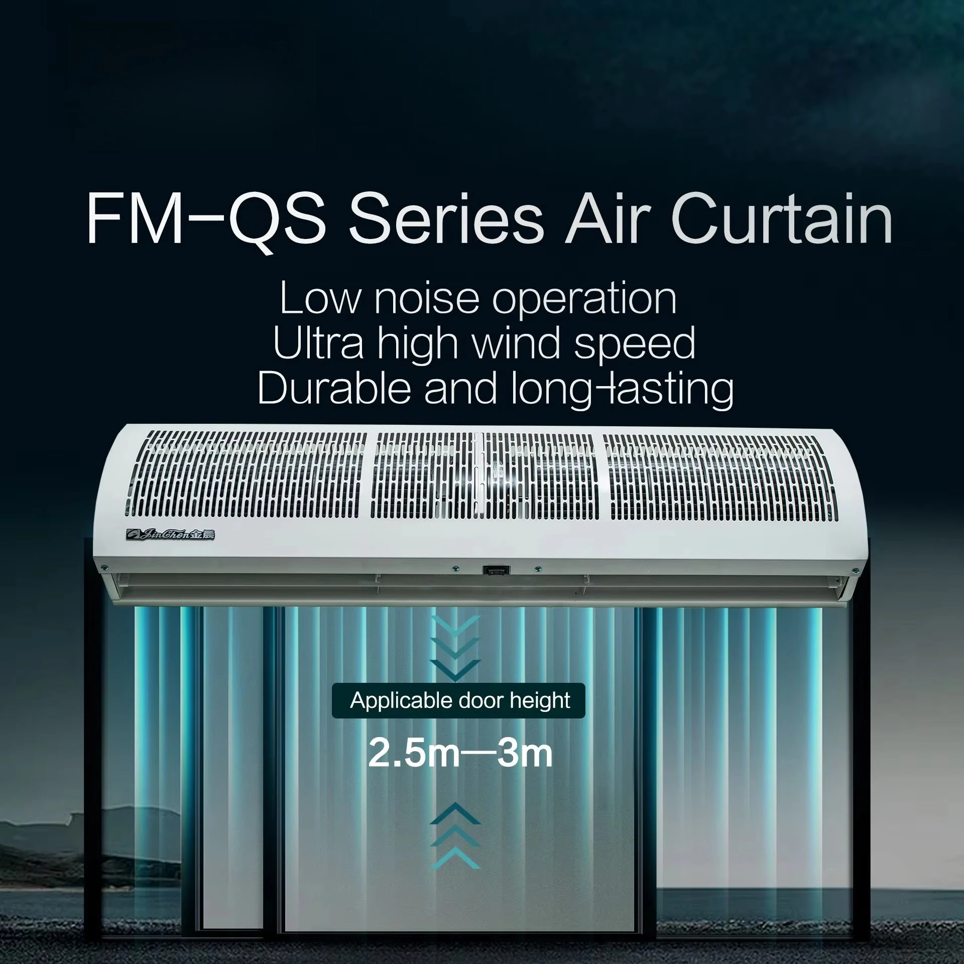 New Refreshing Cool 1.5m Air Curtain for Door Ventilation Creates Efficient Cold Air Barrier