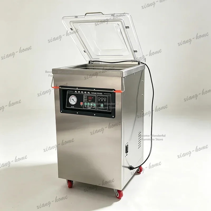 YJ Commercial Food Vacuum Sealer Fully Automatic Dry Wet Use Vacuum Packing Machine for Meat Cooked Food Seafood Preservation