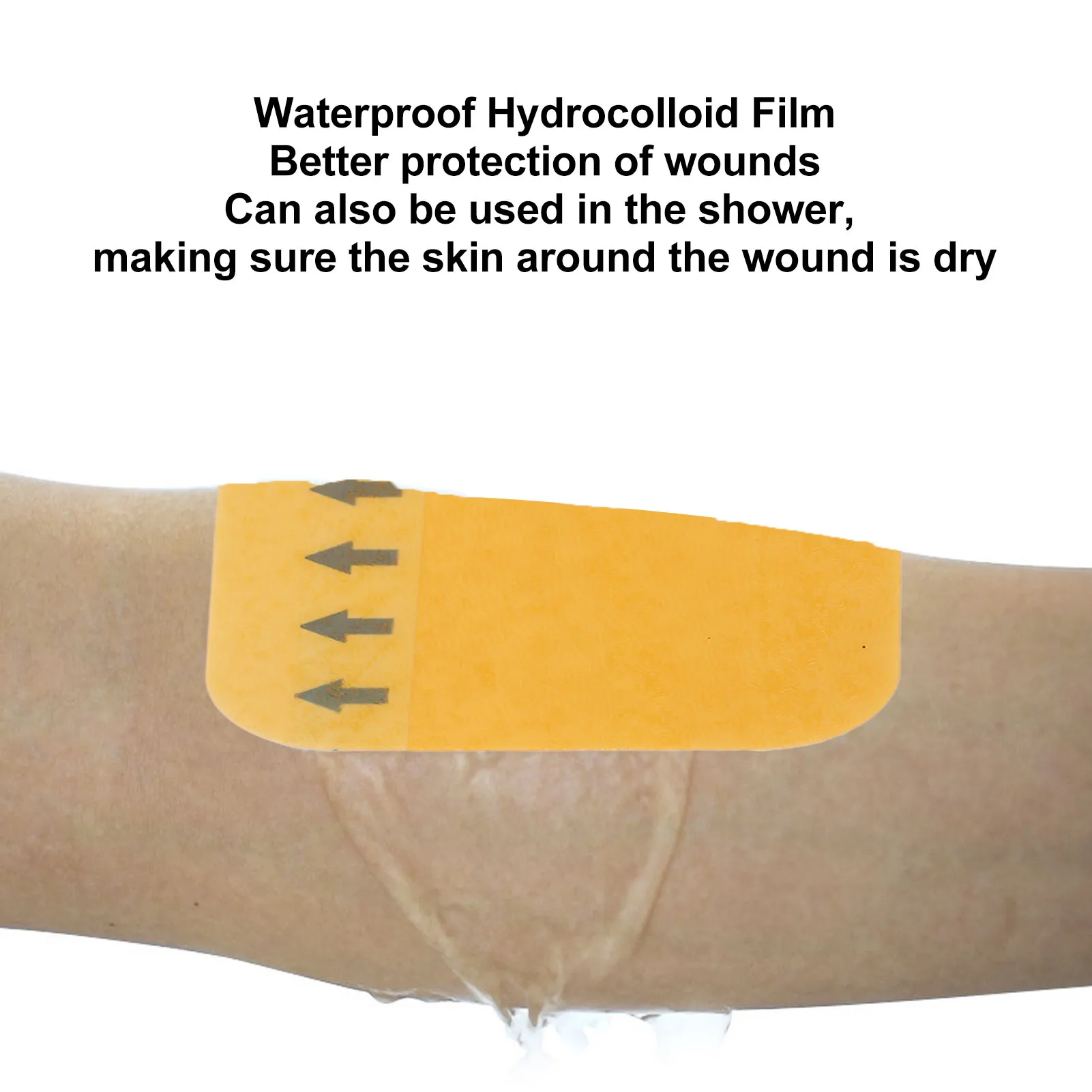 Hydrocolloid Dressing Bandages 5pcs Self Adhesive Waterproof Wound Dressing for Bedsore Blister Acne Care