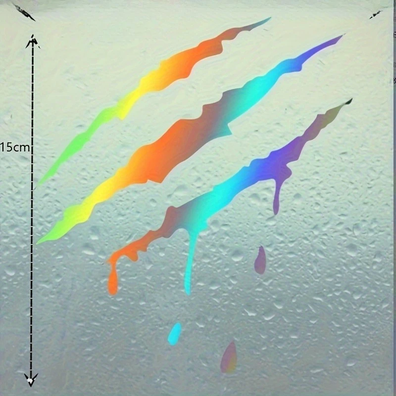 1Pc Dripping Claw Mark Vinyl Sticker, 5‑Color Optional Waterproof Decal For Car Notebook Phone Water Bottle Decor, Holiday Gift