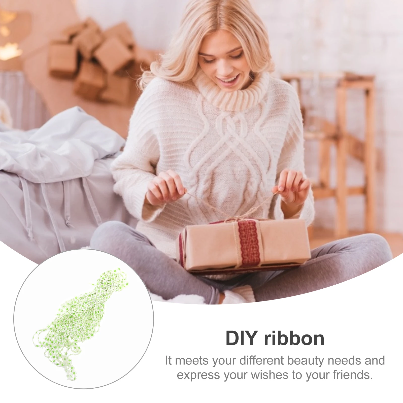 

Embroidery Flower Lace Decoration Trim Ribbon Polyester Yarn High Quality Durable Material Wedding Flowers Sewing