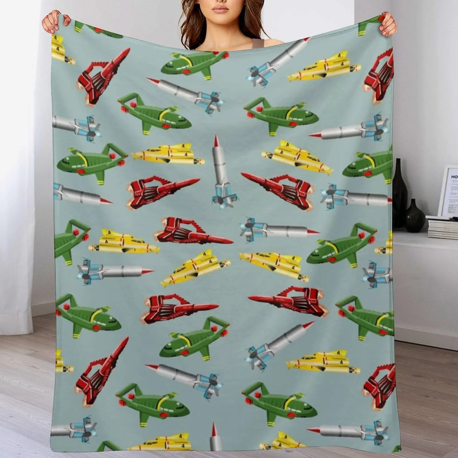 

Thunderbirds Pattern Throw Blanket blankets and throws Sofas Kid'S Blankets