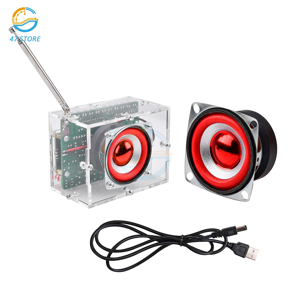 Imagem -06 - Rádio fm Digital Faça Você Mesmo Kit Eletrônico Kit fm Rádio Receptor Módulo 87108mhz Componente de Solda Projeto Prática Rda5807