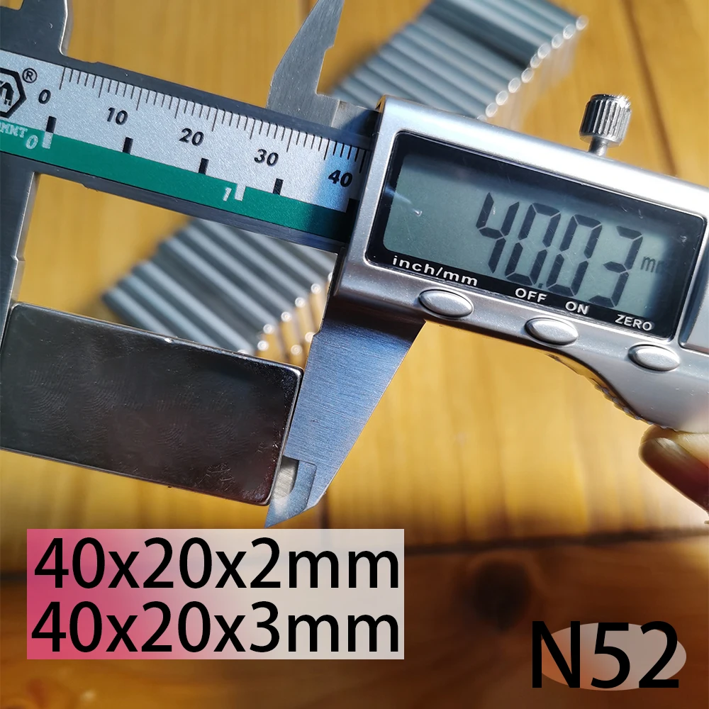 N52 40x20x2 40x20x3 NdFeB Block original Neodymium Magnet Super Strong Permanent  rotate scooter Magnetic Motor Generator Search