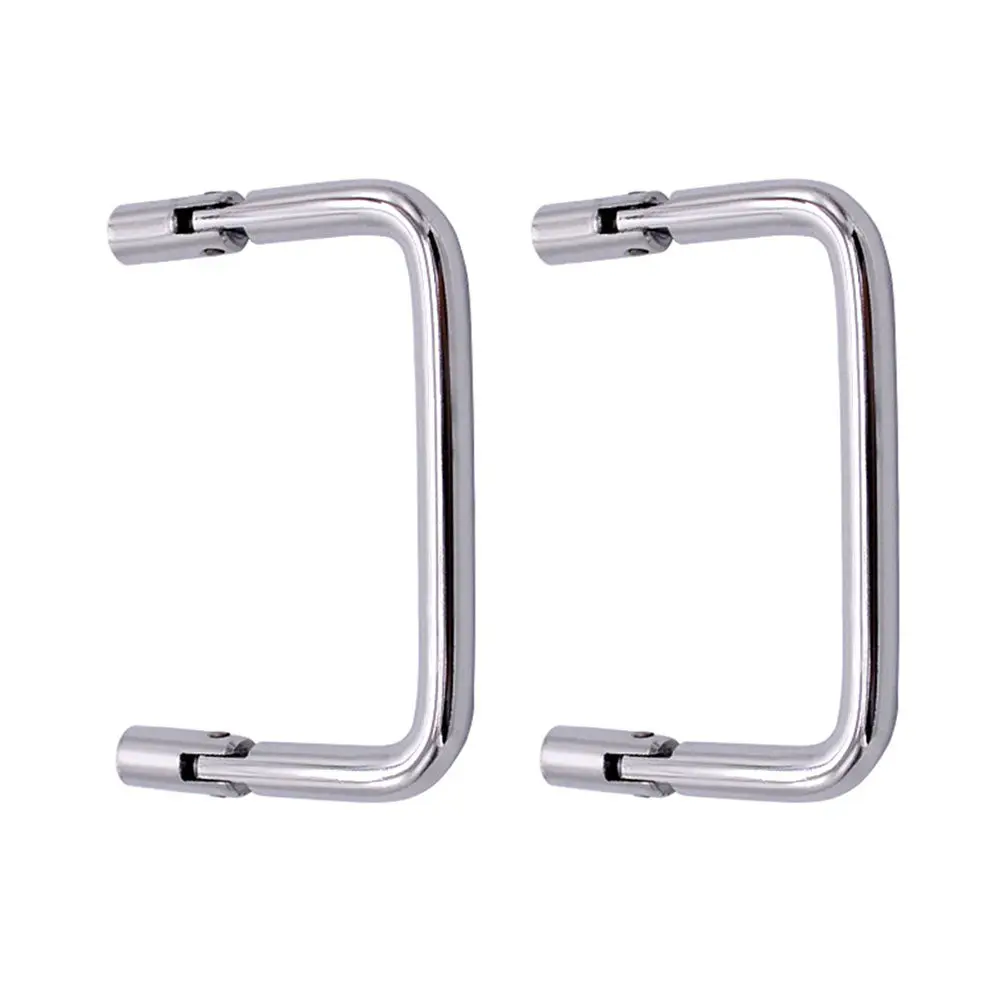 2Pcs Foldable Industrial Box Handle Heavy Duty Iron Material 90 Degree Folding Space Saving for Toolbox Equipment Cabinet Studio