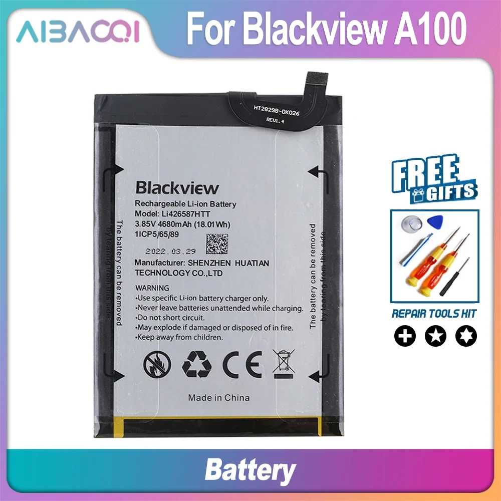 بطارية AiBaoQi الأصلية بقدرة 3880 مللي أمبير في الساعة لهاتف Blackview N6000 Tiger 10 A100 A200 Pro BV6900 BV5200 بطارية الهاتف المحمول مع أدوات