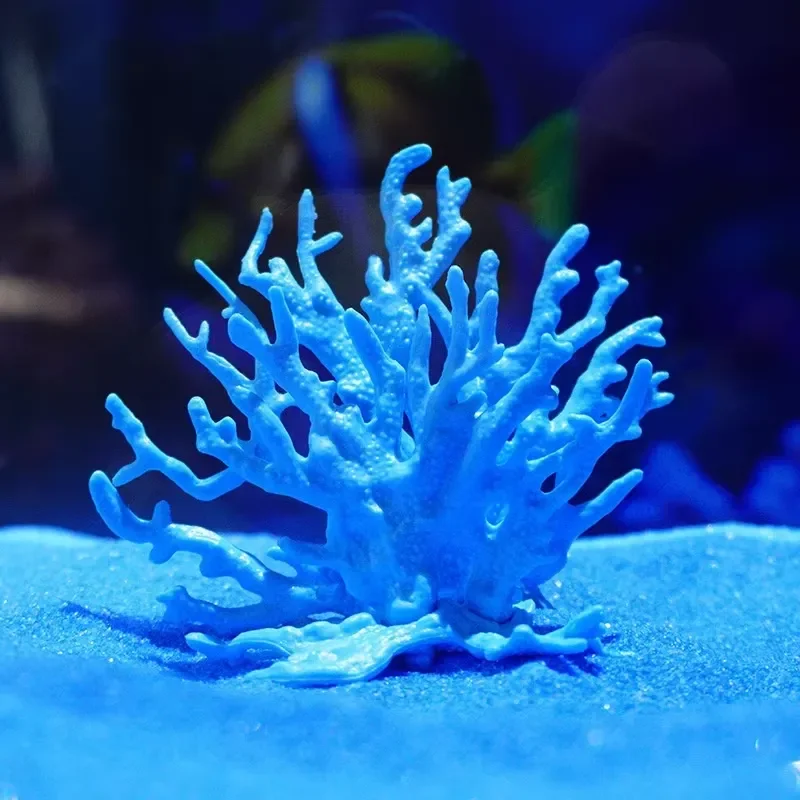 Small Modern PVC Fish Tank Decoration Soft Coral Aquarium Branches Crossover Marine Aquatic Plants Home Ornament