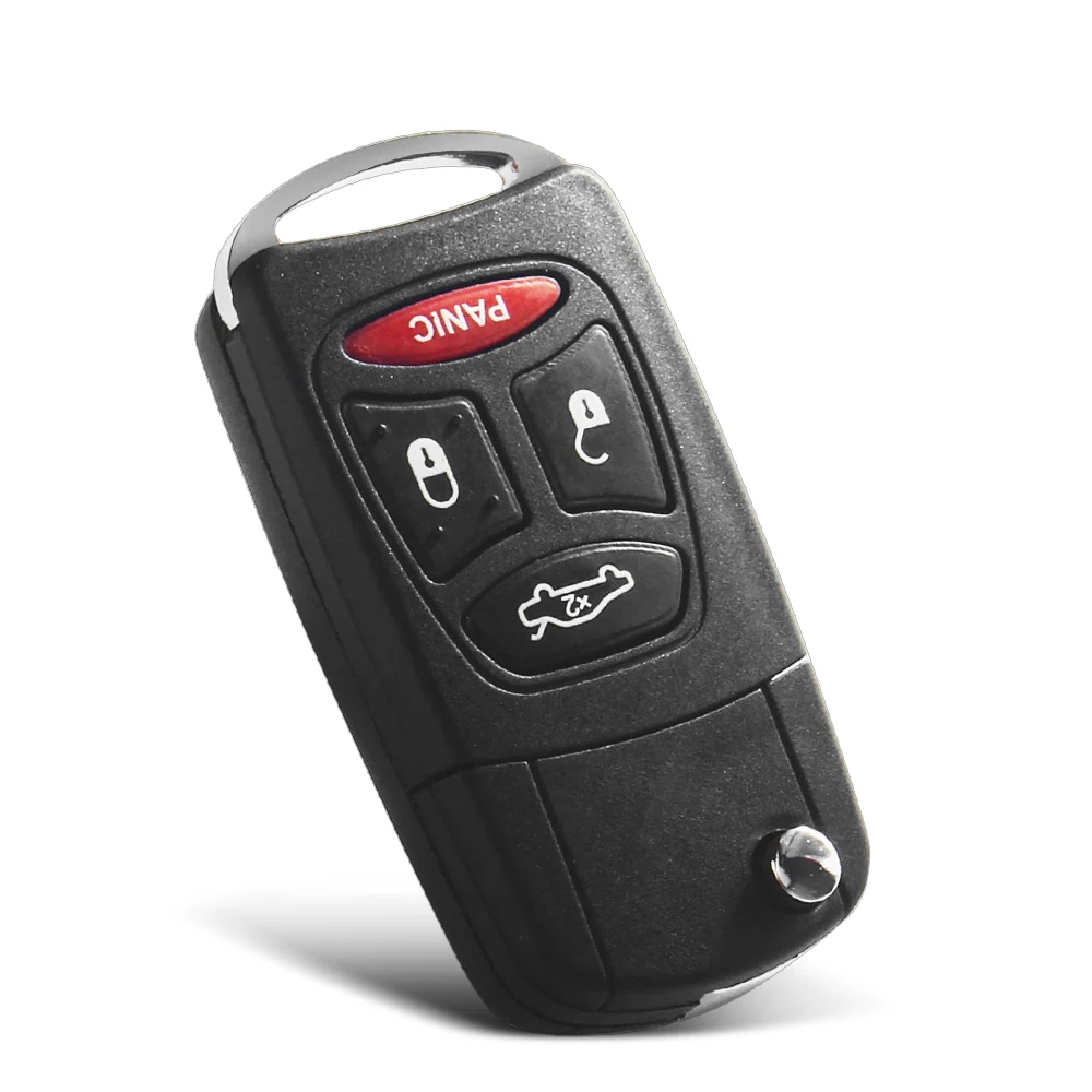 KEYYOU 3 + 1 düğmeler araba anahtarı durum araba kılıfı Fob Chrysler 300 için 300C Pacifica Stratus Dodge Jeep için cherokee Grand