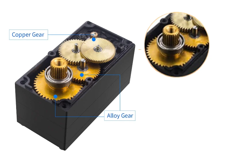 7.4V  19KG Metal Gear High Torque Serial Bus Servo Robotic Servo With Real Time Feedback  Robotic Servo for DIY Robot Arm AI