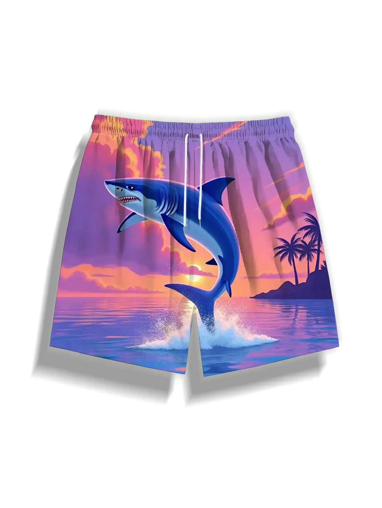 1pcs Men's Short swim trunks2026 Summer 3D Printed Short sleeve Breathable tactical pants man Quick drying running Polyester