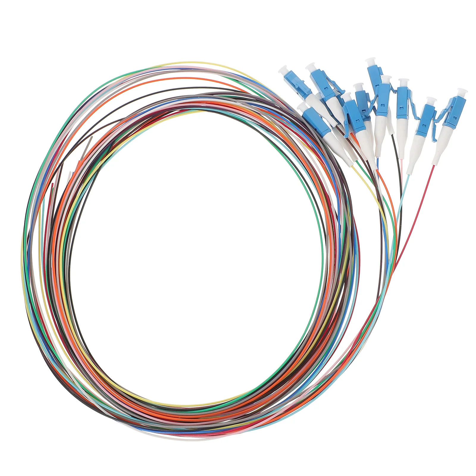 12-core Fiber Pigtail Optic Cord Ceramic Ferrule Plug Cable Single Mode for Communication Systems