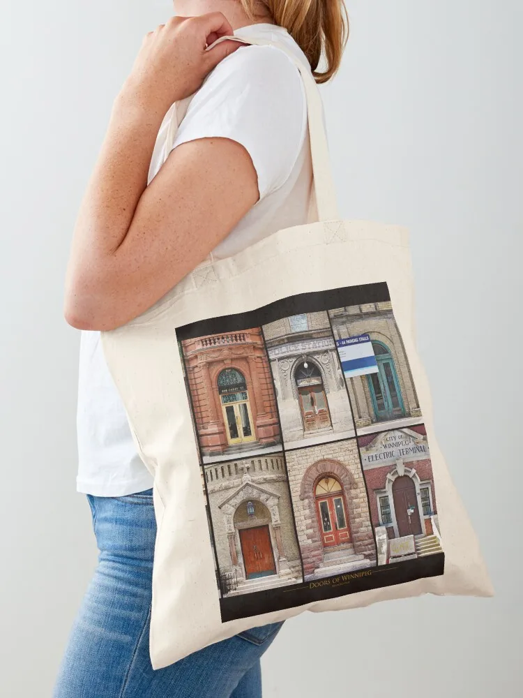 

Doors of Winnipeg Tote Bag Canvas bag Shopping bags shopper bag woman custom fabric