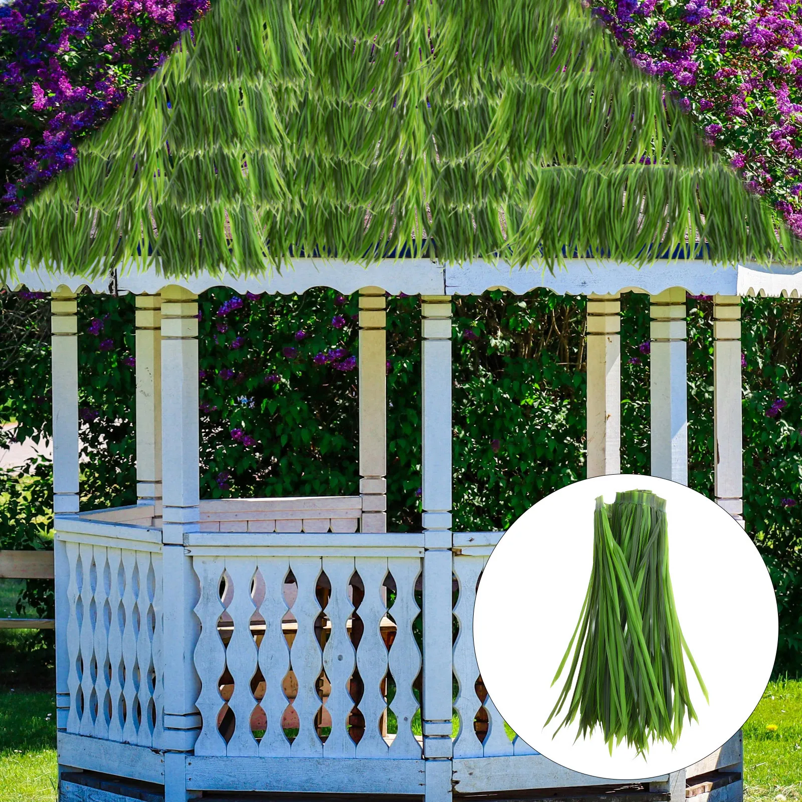 

Simulated Thatch Roof Panel Artificial Straw Roofing For Garden Yard Outdoor Diy Landscaping Decor Tiki Bar Pool Side