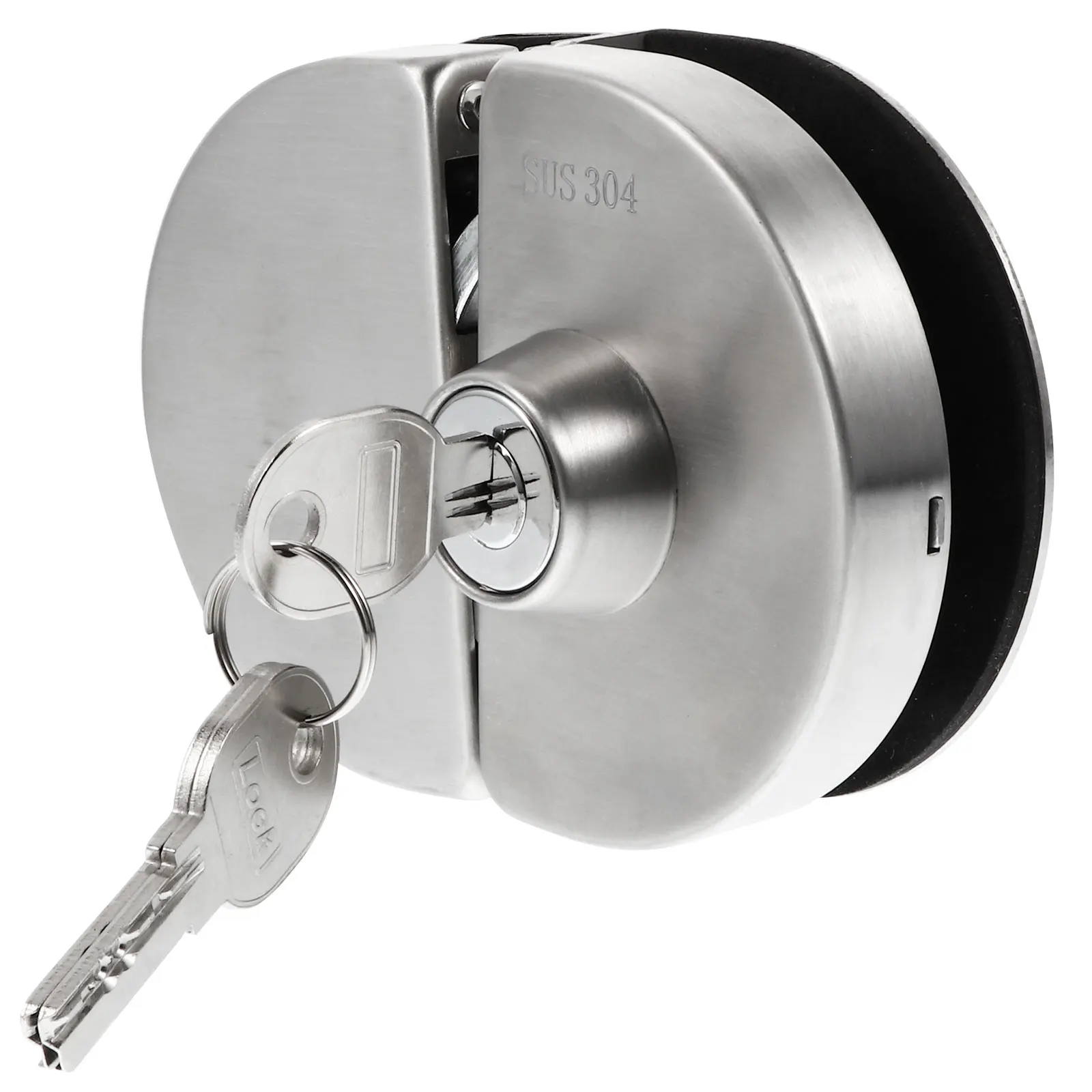 

No Drilling Double Door Lock Stainless Steel Glass Latch Heavy Duty Safe Performance Fit 10 To 12mm Toughened Glass Door