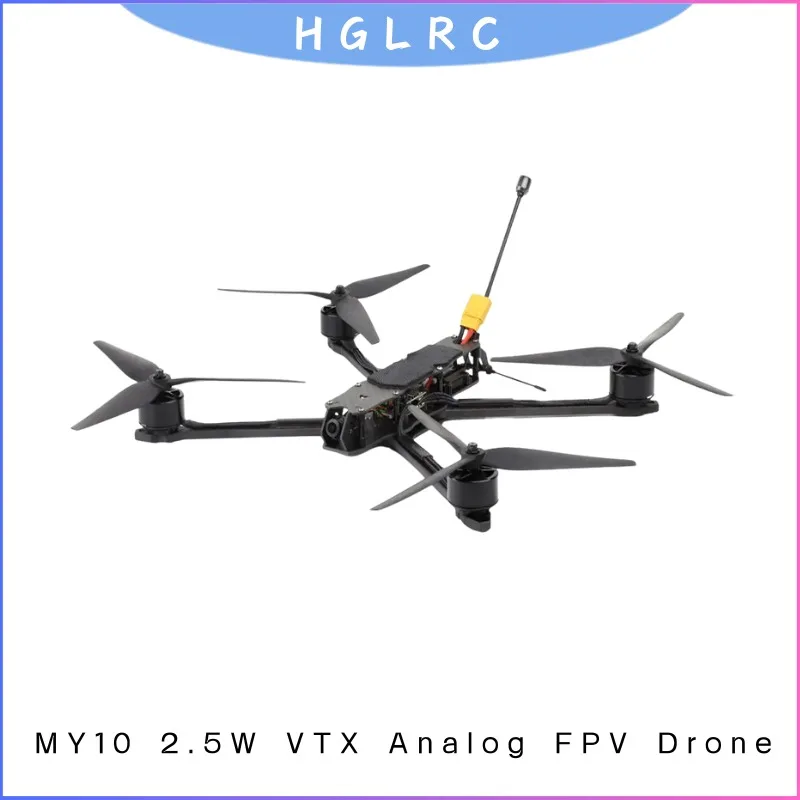 Dron FPV dalekiego zasięgu HGLRC MY10: układ F405 60A, transmiter 2.5W 5.8G VTX, silnik 3215 900KV do analogowego quadcoptera 6S