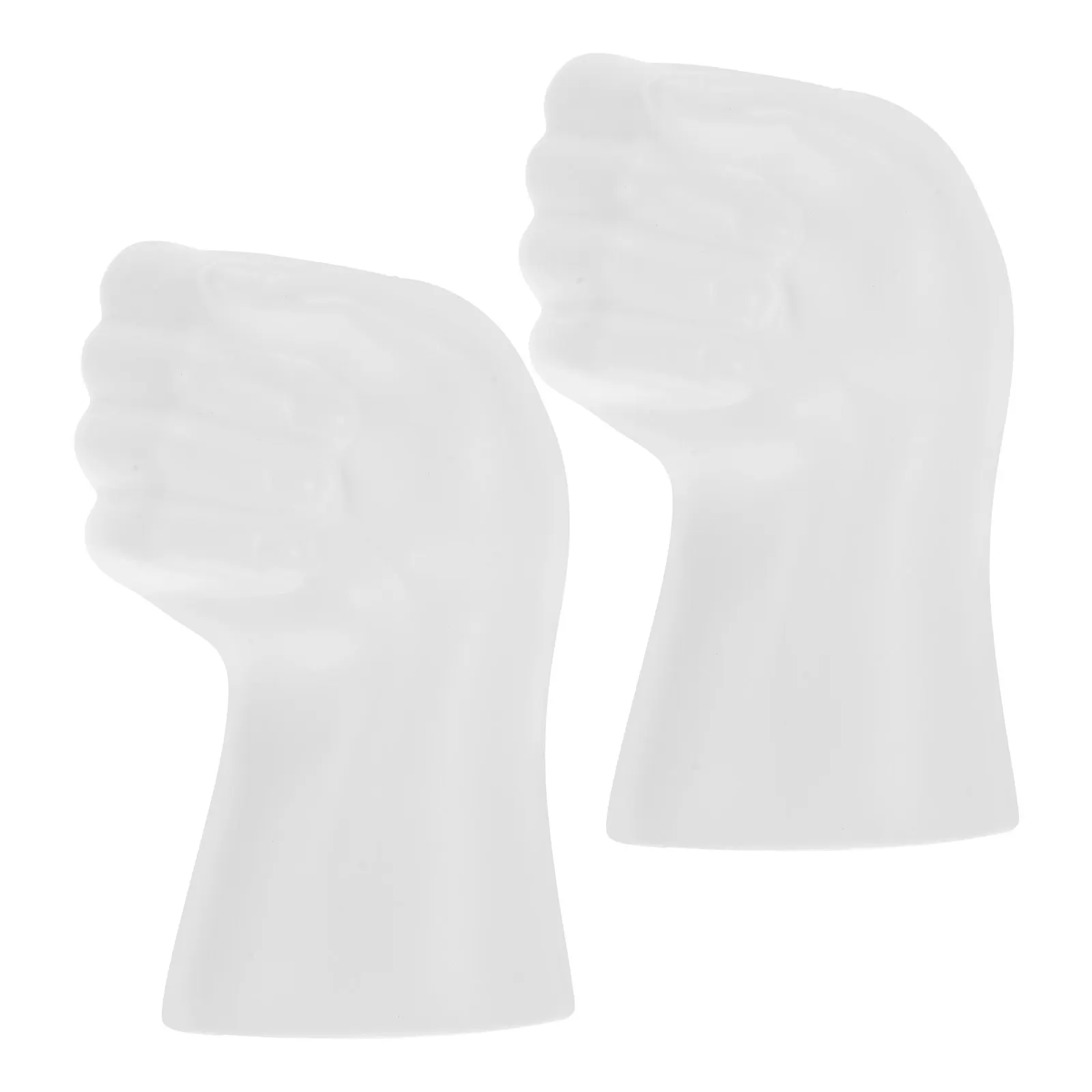 2Pcs Lightweight Shatterproof Plastic Hand Vase Set Minimalist White Arm Bud Vase for Dried Flowers Tabletop Aesthetic Floral