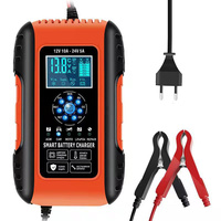 12V 6A Car Battery Charger Pulse Repair LCD Display Smart Fast Charge AGM Deep Cycle GEL Lead-Acid Charger For Auto Motorcycle